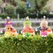Gardenised Outdoor Fall Decor Halloween Scarecrow for Garden Ornament Sitting on Hay Bale, Straw Multicolor QI004088 - alternate 2